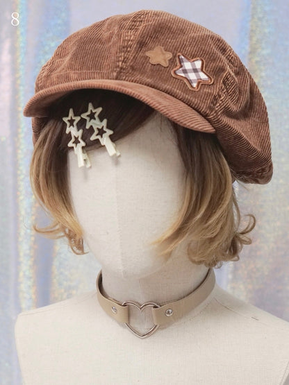 Hat Options Applique Beret Button/Star/Dog 10