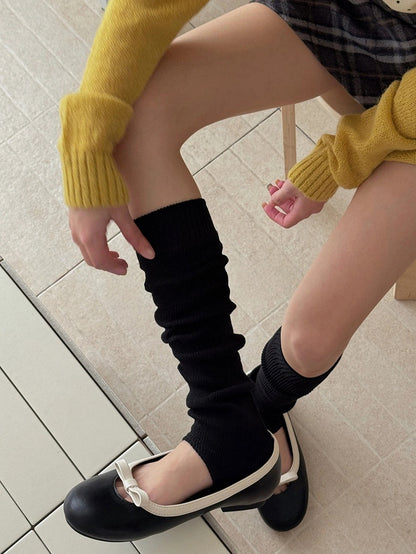 Slouchy Knit Leg Warmers Ribbed