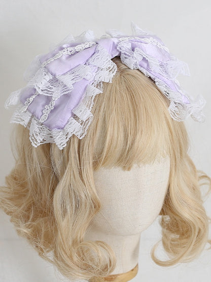 8 Colors Sweet Lolita Multi-layer Bowknot Lace-trimmed KC