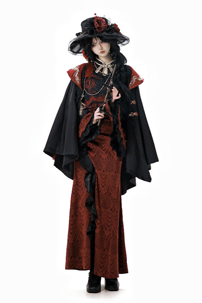 Neu Reservations Style Spirit Red Snake China Kleid