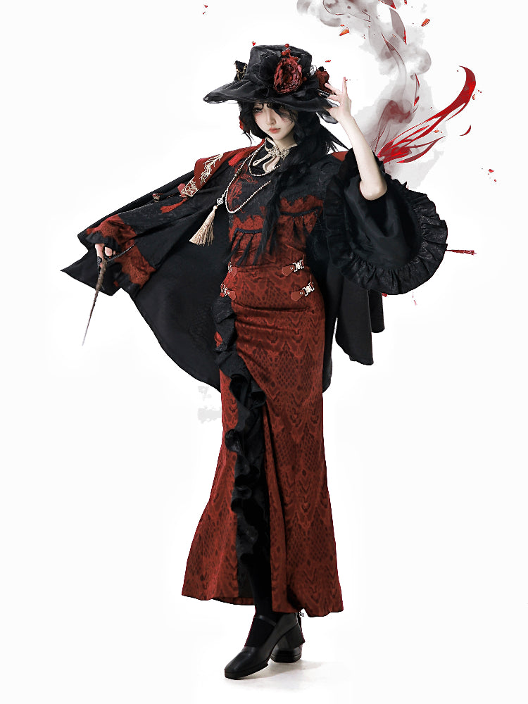 新スタイルの予約販売スピリット製品チャイナジャケットスネークケープ