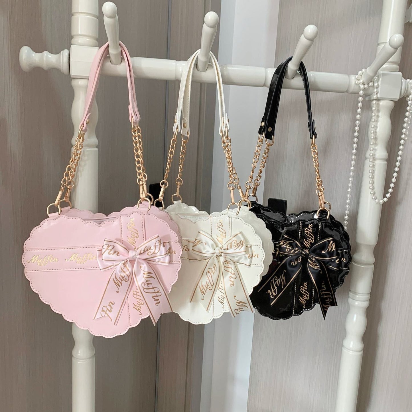 Heart Wish Gift Heart-Shaped Big Bow Lolita Handbag – Sweet Girl Crossbody Bag | LilyVow