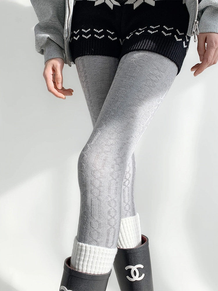 Knit (5 Tights Fine Colors) Ribbed