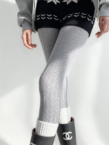 Knit (5 Tights Fine Colors) Ribbed