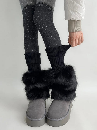 Fur Warmers Colors) Knit Leg Faux (5 Trim
