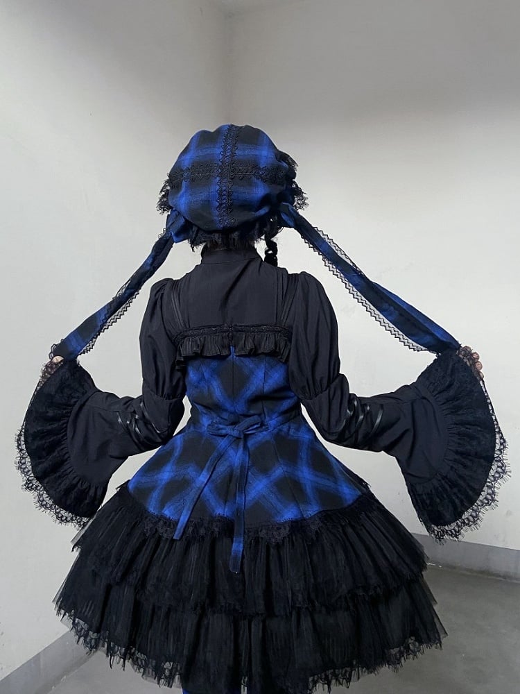 White and Red and Blue Black Removable Bunny Ears Hat