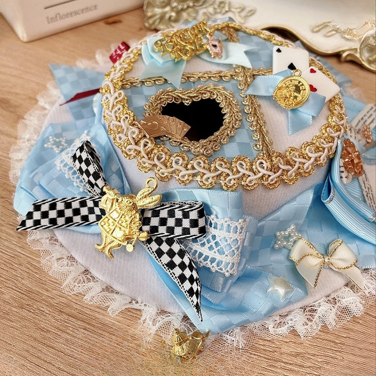 Alice in Hat Options Decorated Poker Vibes Bowknot 3 Mini Details Color Wonderland