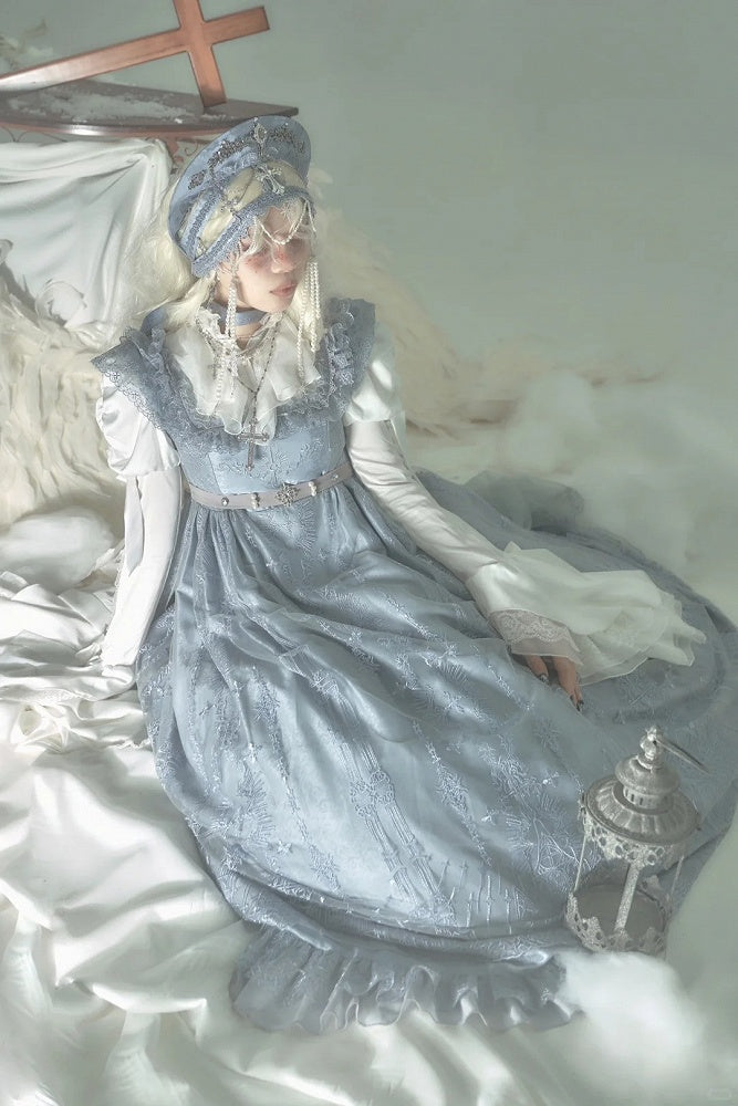 Gray Cathedral Empire Waist Dress Gothic Lolita JSK