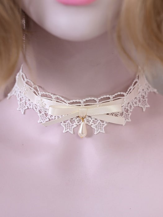 Lace Star Cute Bowknot Colors 12 Choker Lolita
