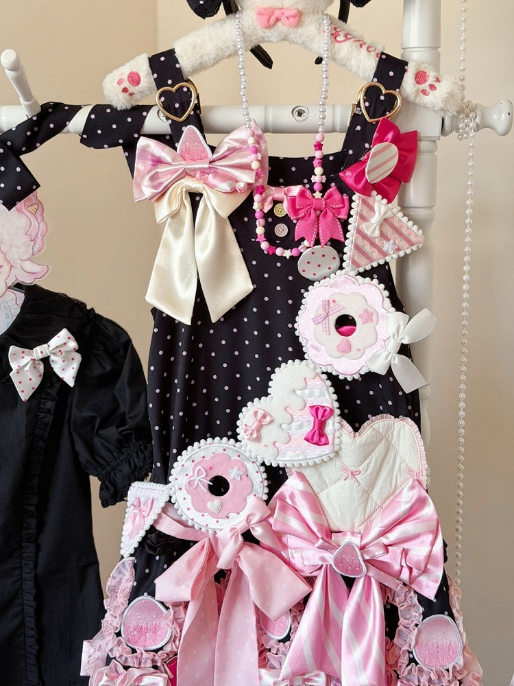 Heart Sash with Bow Details in Pink and White - sedef