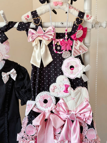 Heart Sash with Bow Details in Pink and White - sedef