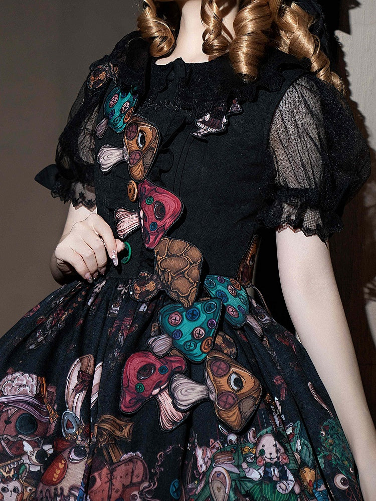 ダークロリータ マッシュルームリボン