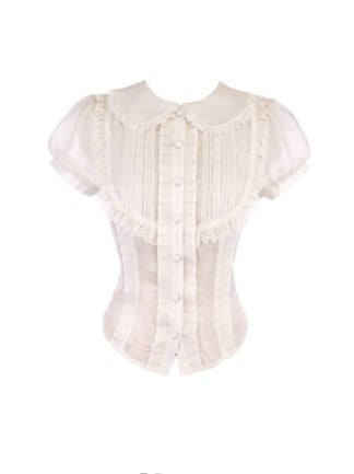 Spitzenbesetztes Set Puff Apricot Bluse Cami Sleeve Mit