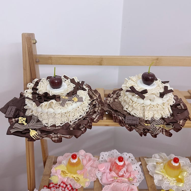 Sweet Hat Cake Lace Size Coffee Mini Beige Cherry Options 2 Lolita