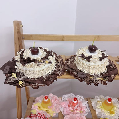 Sweet Hat Cake Lace Size Coffee Mini Beige Cherry Options 2 Lolita