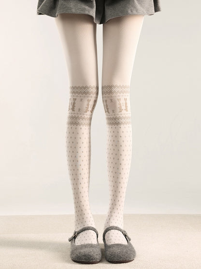 Bunny Print Colors Geometric 4 and Tights