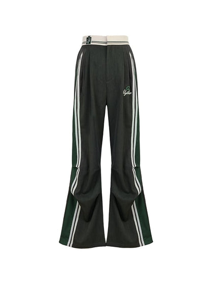 Harry Potter KYOUKO Wide Leg Pants Dusty Green Colorblock