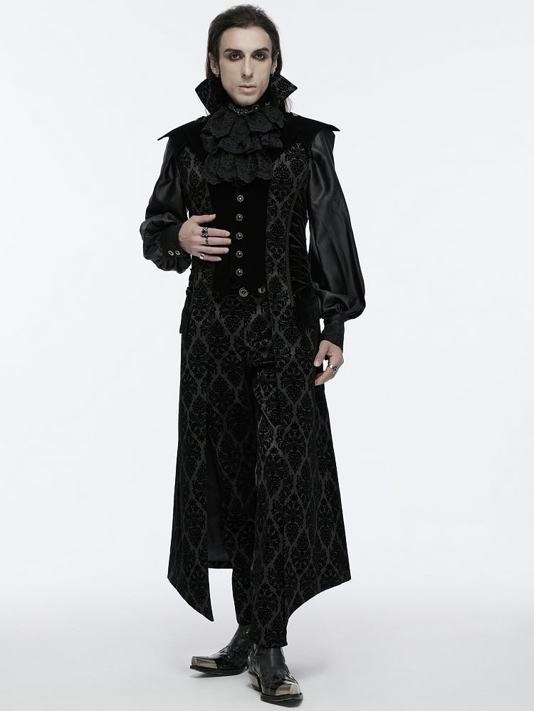 Jacket Black Men's Stand Gorgeous Goth Collar