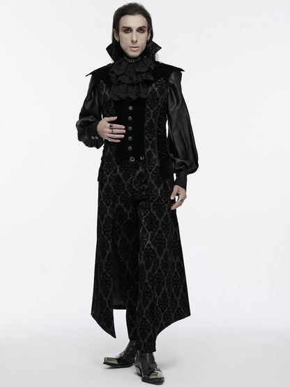 Jacket Black Men's Stand Gorgeous Goth Collar