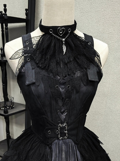 / ジャボ フェザータイ ブラック ホワイト