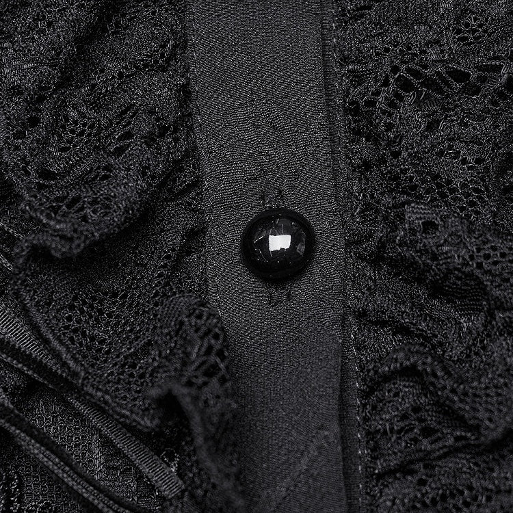 Shirt Double-collar Goth Black