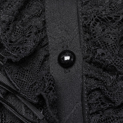 Shirt Double-collar Goth Black