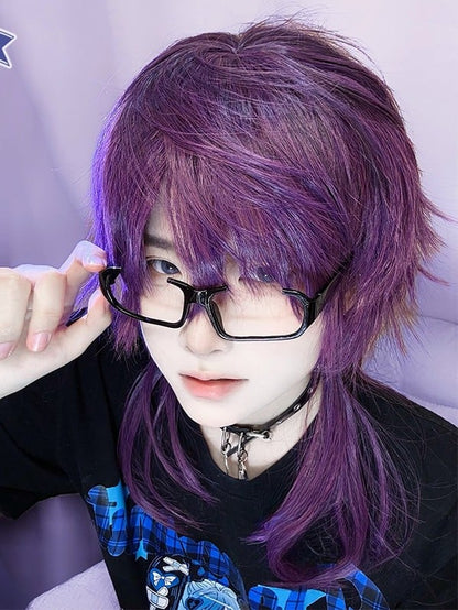 Stil Lila Perücke Länge 40CM Ouji Mit Pony