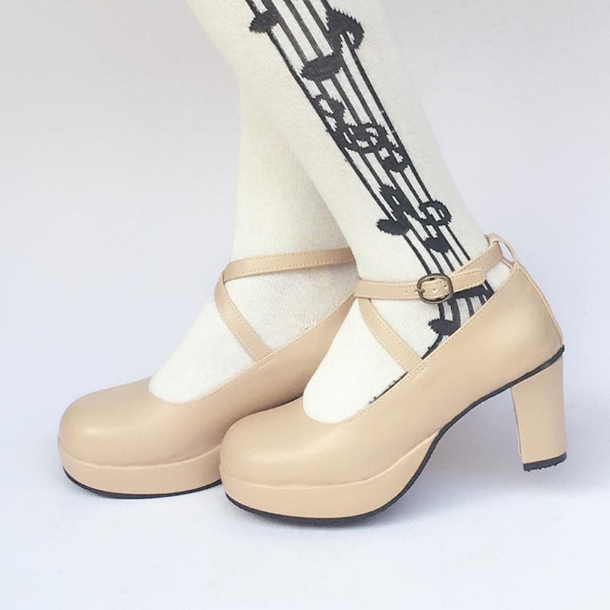 SP168137 Elegant Made High Beige Heels Custom Shoes