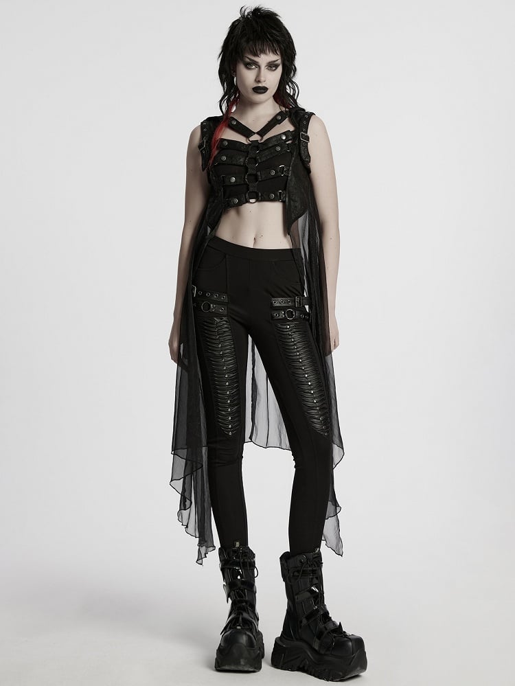 Black Punk Hollow Skeleton Personalized Vest