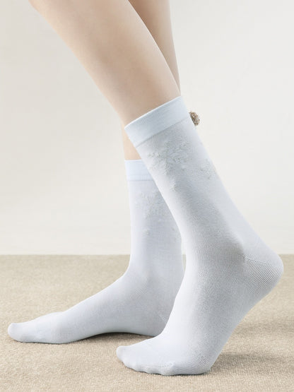 Cute Christmas Themed Print Colors 4 Socks