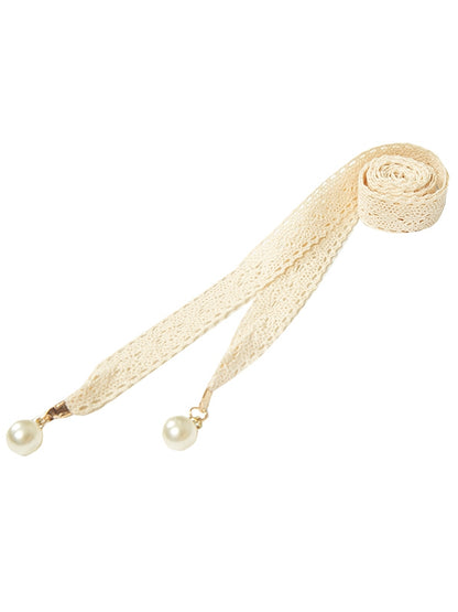 Apricot Self-tie Choker/Waist Belt - With PUJI