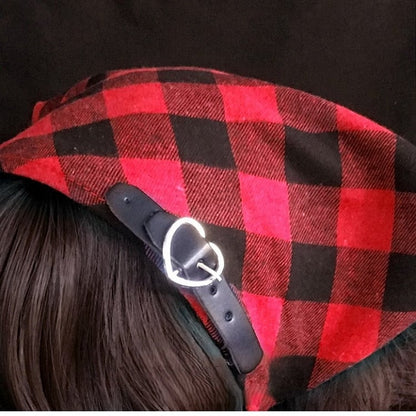 KC Plaid Scarf Triangle Pattern