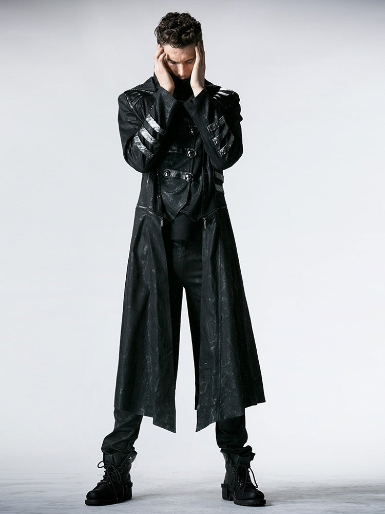 Black Long Wild Reaper Coat Men's