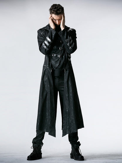 Black Long Wild Reaper Coat Men's