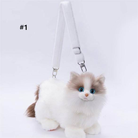 Cat Options Crossbody 3 Realistic Plush Bag