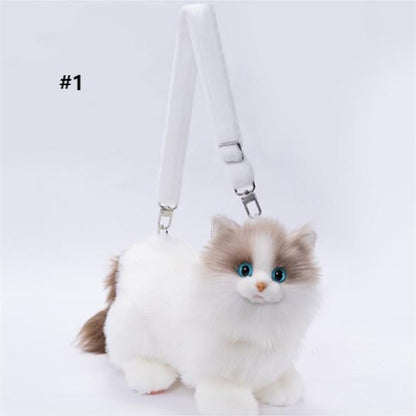 Cat Options Crossbody 3 Realistic Plush Bag