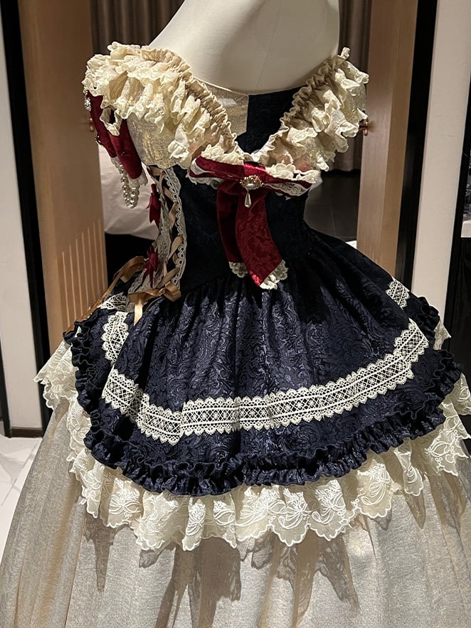 Snow White Lace-up Corset Waist Princess Dress Floor Length Ball Gown