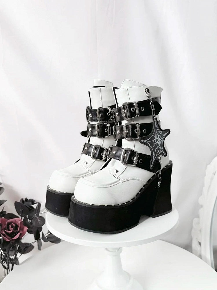 Platform with Punk Boots 11.5cm White Sole