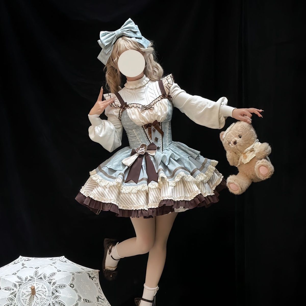 Lolita Hawthorn Berry Mint Chocolate Fluffy Short Puff Dress