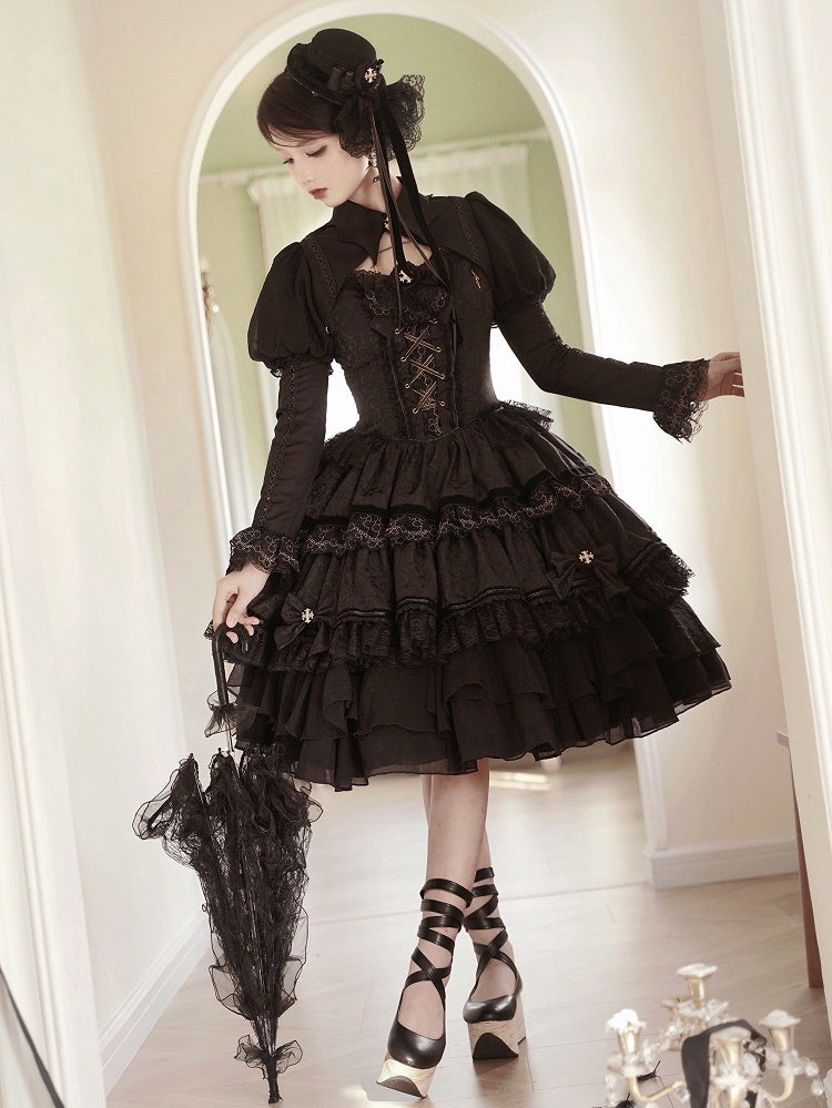 Black Underskirt Petticoat - Golden Koi Forest