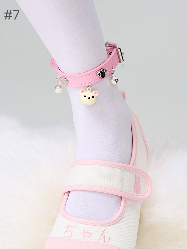 Süße, verstellbare Beinschlaufe mit Schnalle, Glöckchen und Anhänger