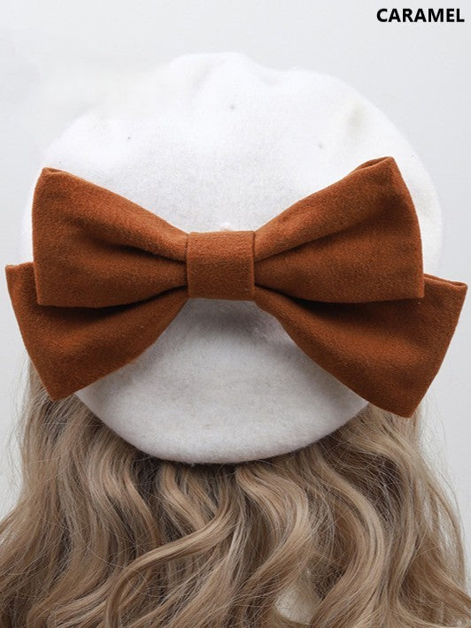 Lolita With Detachable White 10 Color Beret Options Bowknot