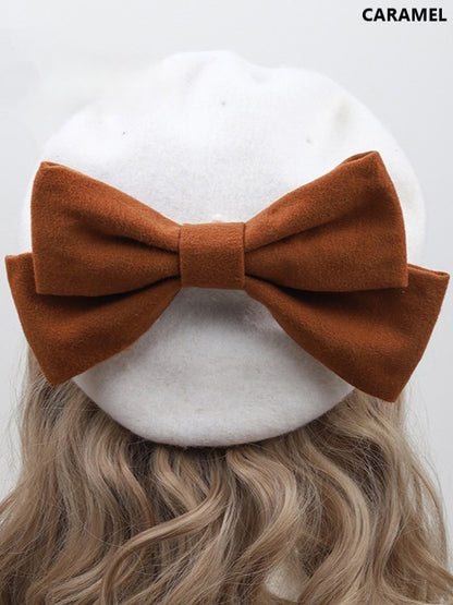 Lolita With Detachable White 10 Color Beret Options Bowknot