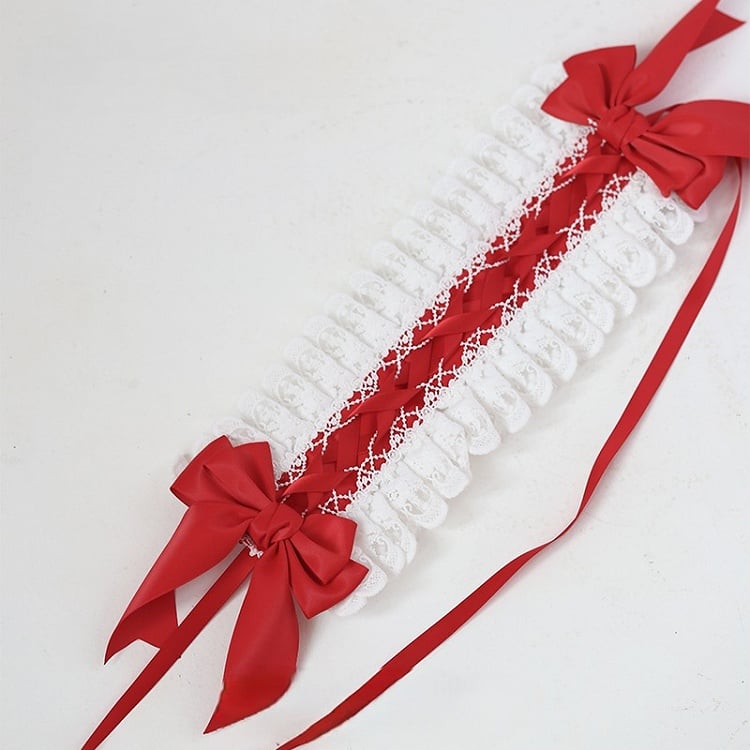 Sweet Lace Bowknot Lolita Options Crossed Color 8 Hairband