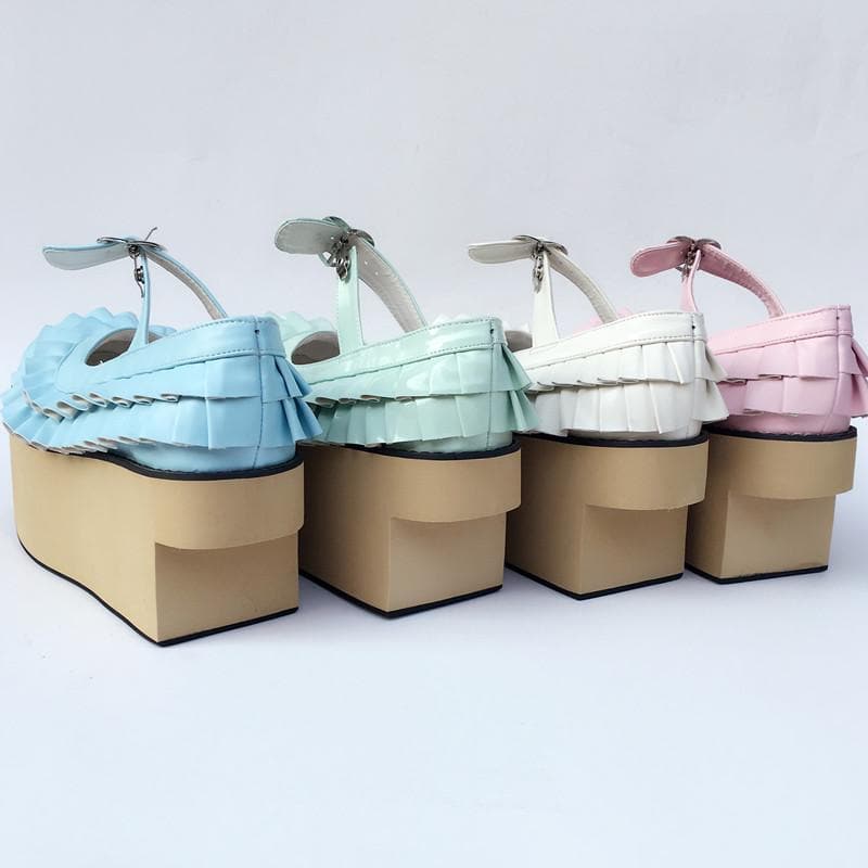 Edges Custom SP168050 Horse Wooden Falbala Shoes Made