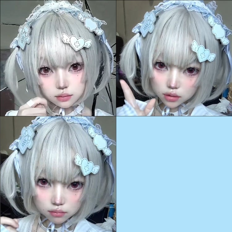 水色と白の闇かわいいアクセサリー