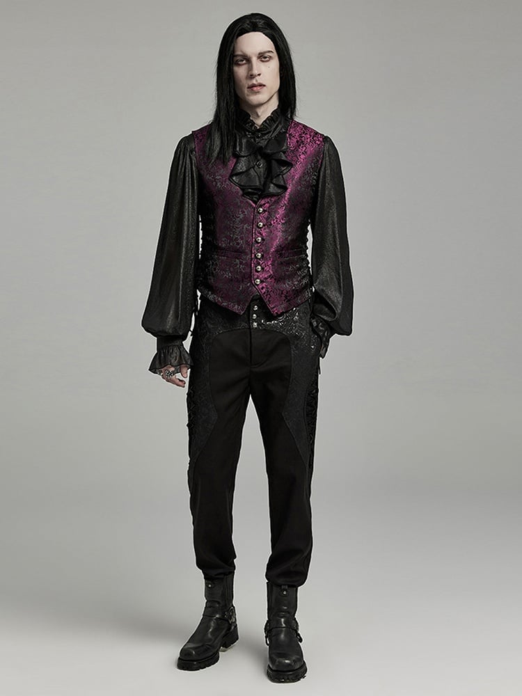 Goth Black Shirt Men's Gentleman