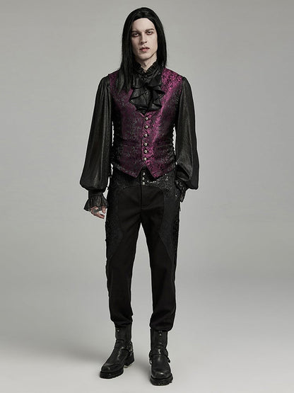 Goth Black Shirt Men's Gentleman