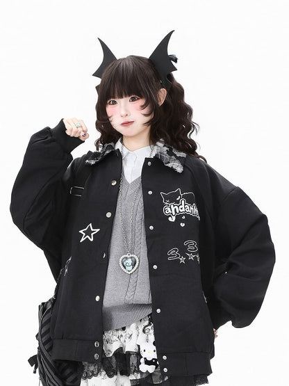 Snap Bittersweet Jacket Placket Black with