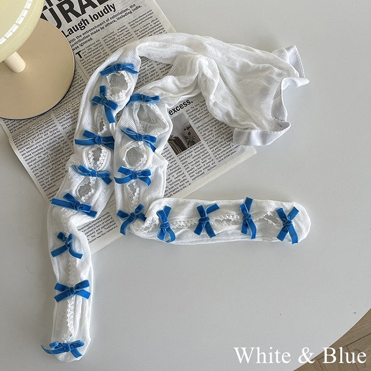 with Tights Cut-out Options Color 21 Design Bowknot Floral Pattern